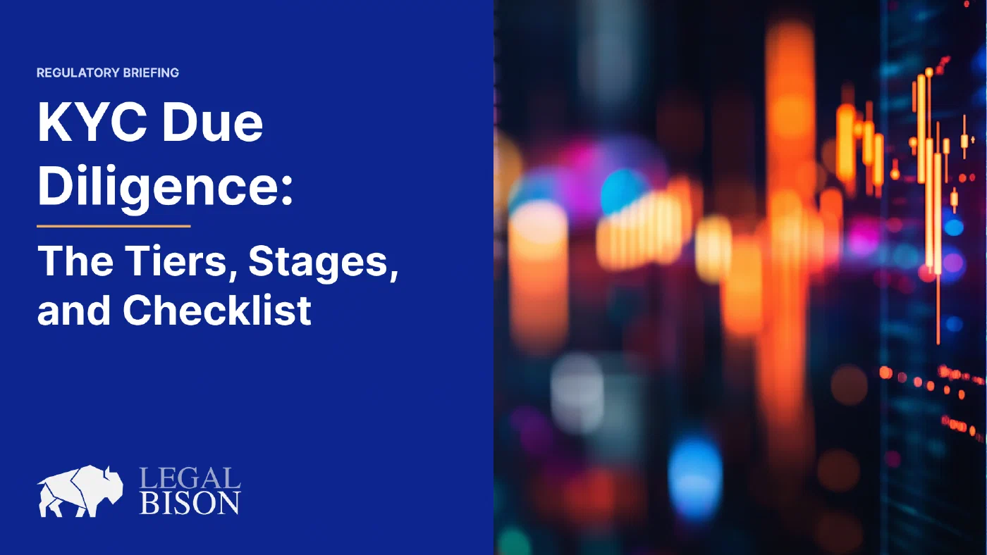 Illustration of the KYC due diligence tiers, stages, and checklist