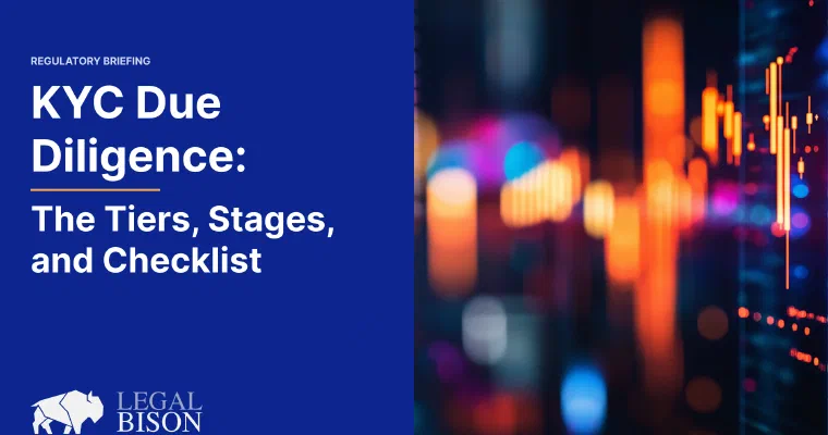 Illustration of the KYC due diligence tiers, stages, and checklist