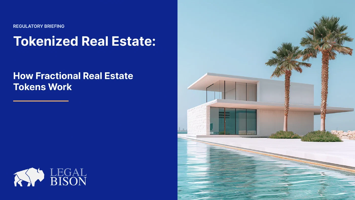 A modern glass-walled property beside a pool, representing tokenized real estate