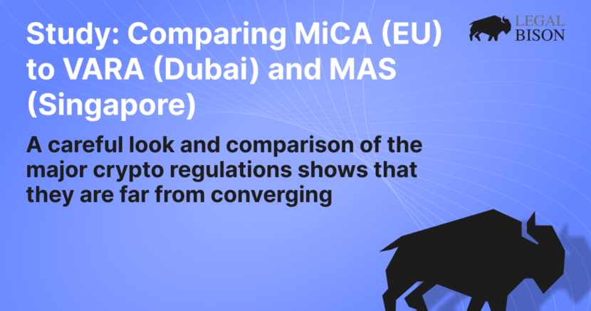 Study: Comparing MiCA (EU) to VARA (Dubai) and MAS (Singapore) image